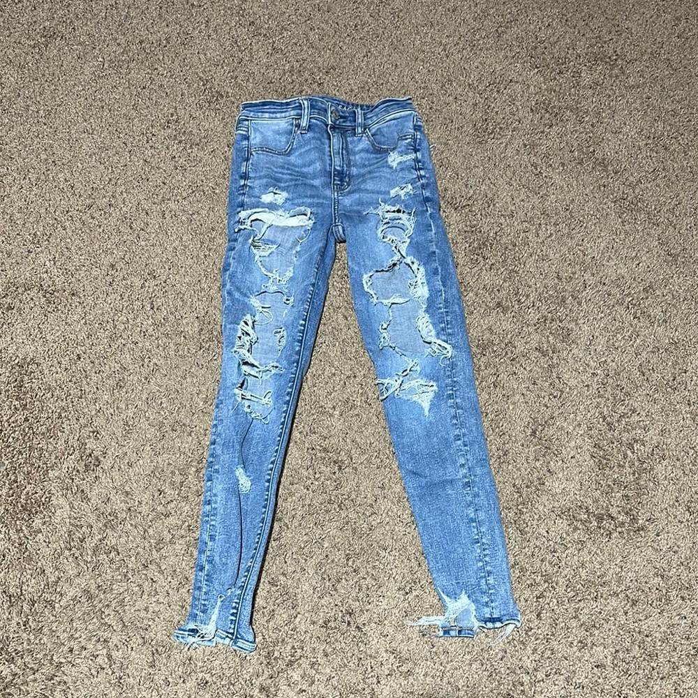 American Eagle Blue Distressed Women's Jeans